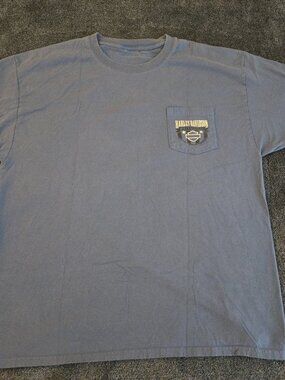 2016 Harley Davidson Shirt XL Blue Hell Bender Atlanta Marietta George Mens